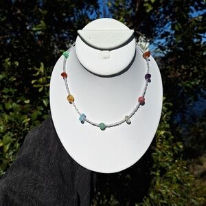 Multi-Gemstone Beaded Necklace ~ Handcrafted Jewelry
